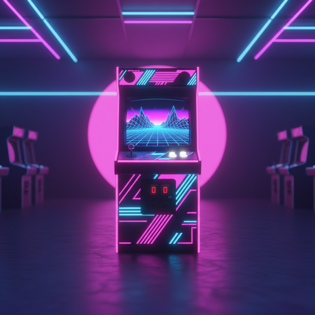 $ARCADE neon arcade cabinet